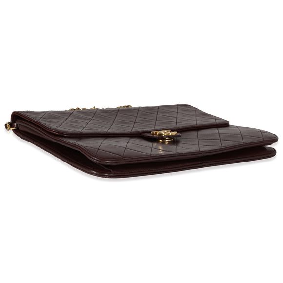 Chanel Vintage Burgundy Quilted Lambskin Single Flap Bag - Picture 6 of 8